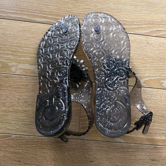 COACH Women's Hilda Glitter Jelly Sandal - Picture 5 of 6